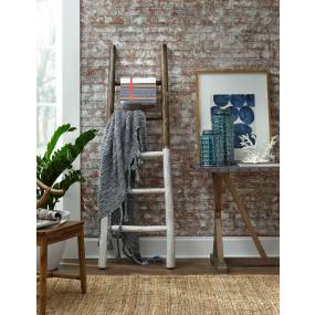 Millie Blanket Ladder in French Roast & Linen White - Progressive Furniture A212-10FW