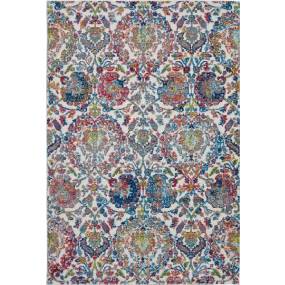 Ankara Global 4' x 6' Blue and Ivory French Country Area Rug - Nourison ANR06