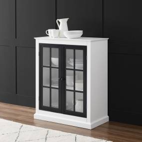 Cecily Stackable Storage Pantry White/Matte Black - Crosley CF3125-WH