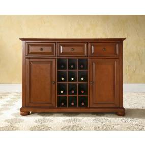 Alexandria Sideboard Cabinet W/Wine Storage Cherry - Crosley KF42001ACH