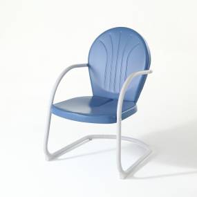 Griffith Outdoor Metal Armchair Sky Blue Gloss - Crosley CO1001A-BL