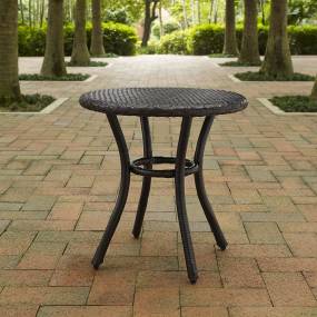 Palm Harbor Outdoor Wicker Round Side Table Brown - Crosley CO7217-BR