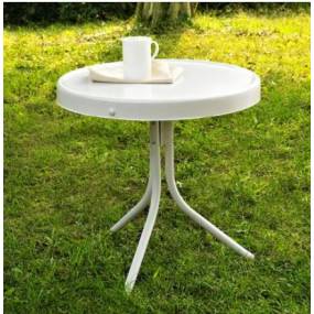Griffith Outdoor Metal Side Table White Satin - Crosley CO1011A-WH
