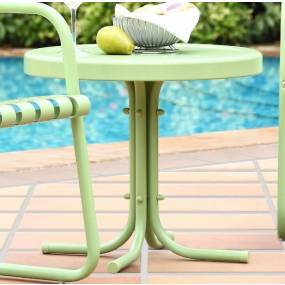 Griffith Outdoor Metal Side Table Pastel Green Satin - Crosley CO1011A-GR