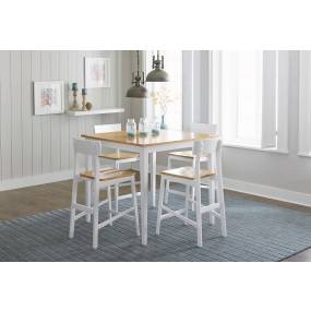 Christy Counter Table in Light Oak/ White - Progressive D878-12