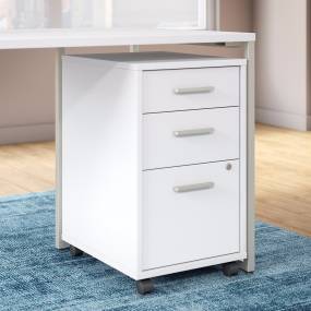 kathy Ireland® Office by Bush Furniture KI70203SU - Method 3 Drawer Mobile File Cabinet in White