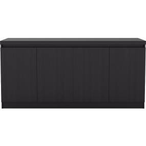 Manhattan Comfort 100653 - Viennese 62.99 in. 6- Shelf Buffet Cabinet in Black Matte