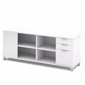 Pro-Linea Credenza w/ Three drawers in White - Bestar 120611-1117