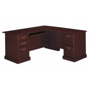 Saratoga L- Desk in Harvest Cherry - Bush Furniture EX45670-03K
