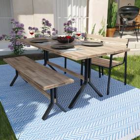 Standlake Slatted Outdoor Dining Table - SEI Furniture OD1132327