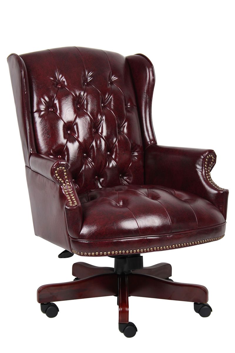Boss Office Products B800BY Wingback Traditional Chair In