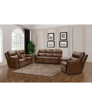  Kaden Power Reclining Sofa With Power Head Rests & Lumbar - Barcalounger 39PHL3665372486