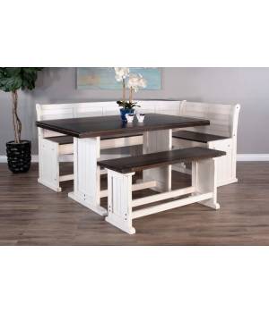 Carriage House European Cottage Counter Height Breakfast Nook Set - Sunny Designs 0114EC