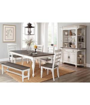 Bourbon County French Country Rectangular Extension Dining Table (TABLE ONLY) - Sunny Designs 1015FC