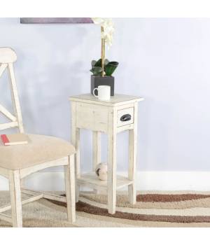 White Sand Chair Side Table - Sunny Designs 2077WS