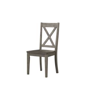 Huron X-Back Side Chair, Distressed Grey Finish - A-America HURDG2472