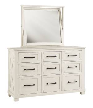 Sun Valley 9-Drawer Dresser, White Finish - A-America SUVWT5510