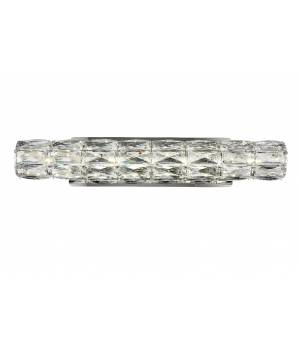 Valetta Integrated LED chip light Chrome Wall Sconce Clear Royal Cut Crystal Elegant Lighting - 3501W24C