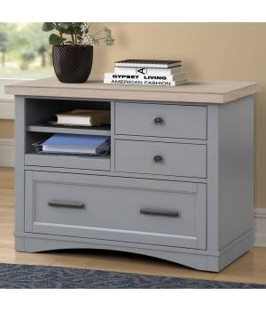 Americana Modern - Dove Functional File with Power Center - Parker House AME342F-DOV