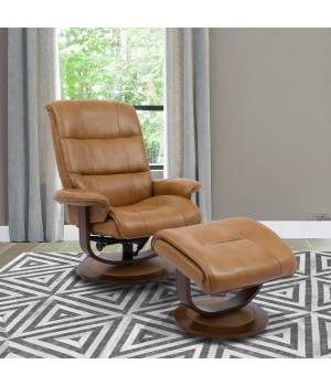 Parker Living Knight - Butterscotch Manual Reclining Swivel Chair and Ottoman - Parker House MKNI#212S-BUT