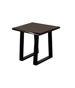 Porter Designs Manzanita Live Edge Solid Acacia Wood End Table, Gray - Porter Designs 05-196-07-2330T-KIT