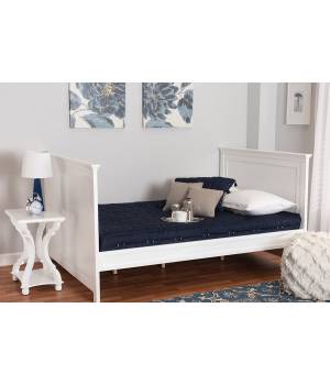Baxton Studio Ceri Classic and Traditional White Finished Wood Twin Size Daybed - Wholesale Interiors Ceri-White-Daybed-Twin