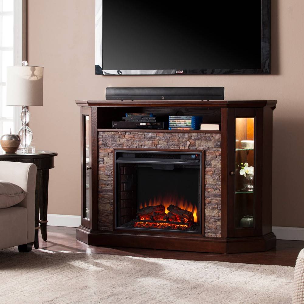 Redden Corner Convertible Electric Media Fireplace Southern